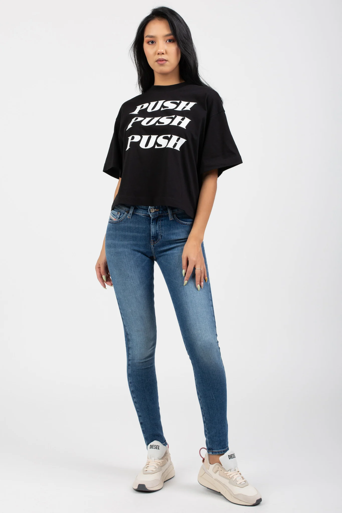 ג'ינס סקיני בגובה מותן בינוני – תמונה 3