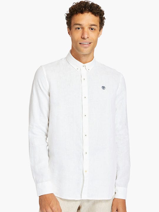 חולצת פשתן מכופתרת