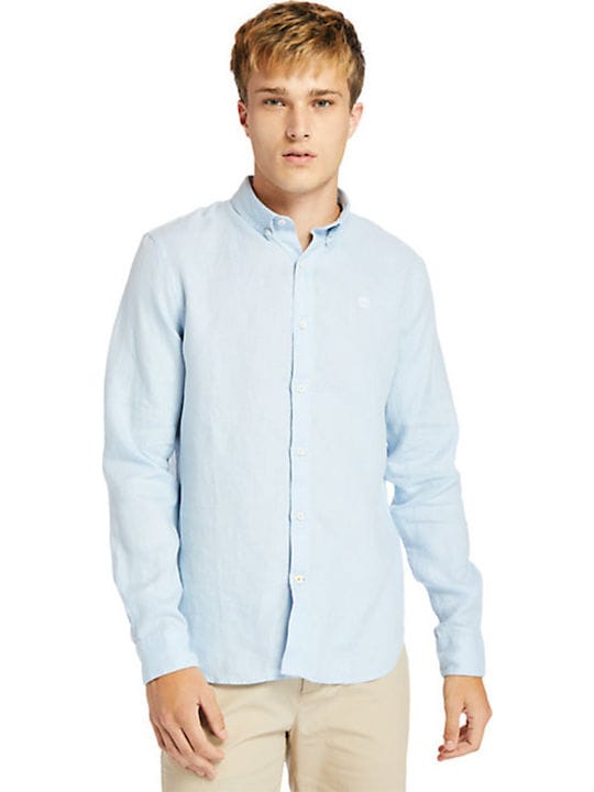 חולצת פשתן מכופתרת