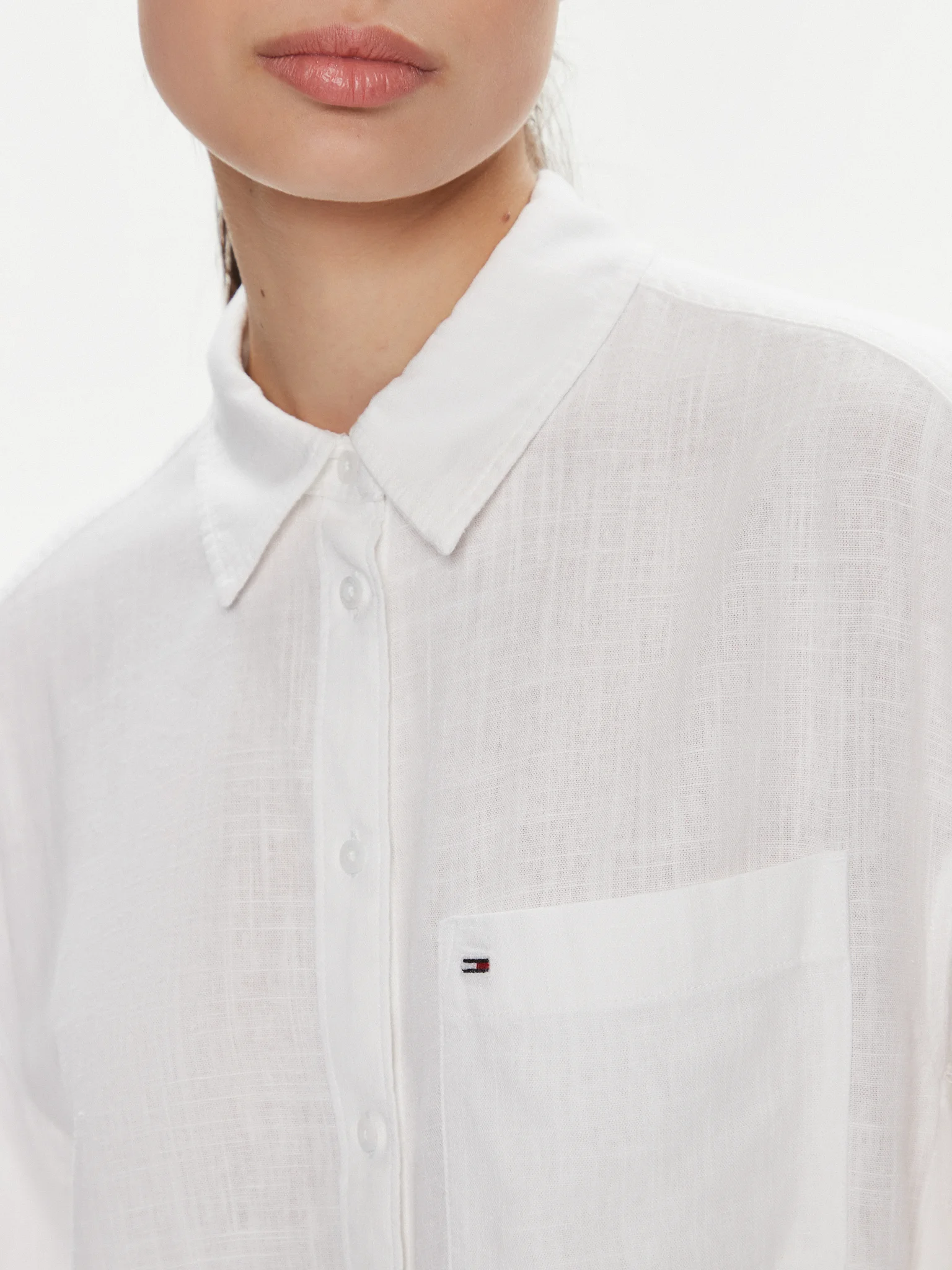 מכופתרת פשתן אוברסייז – תמונה 3