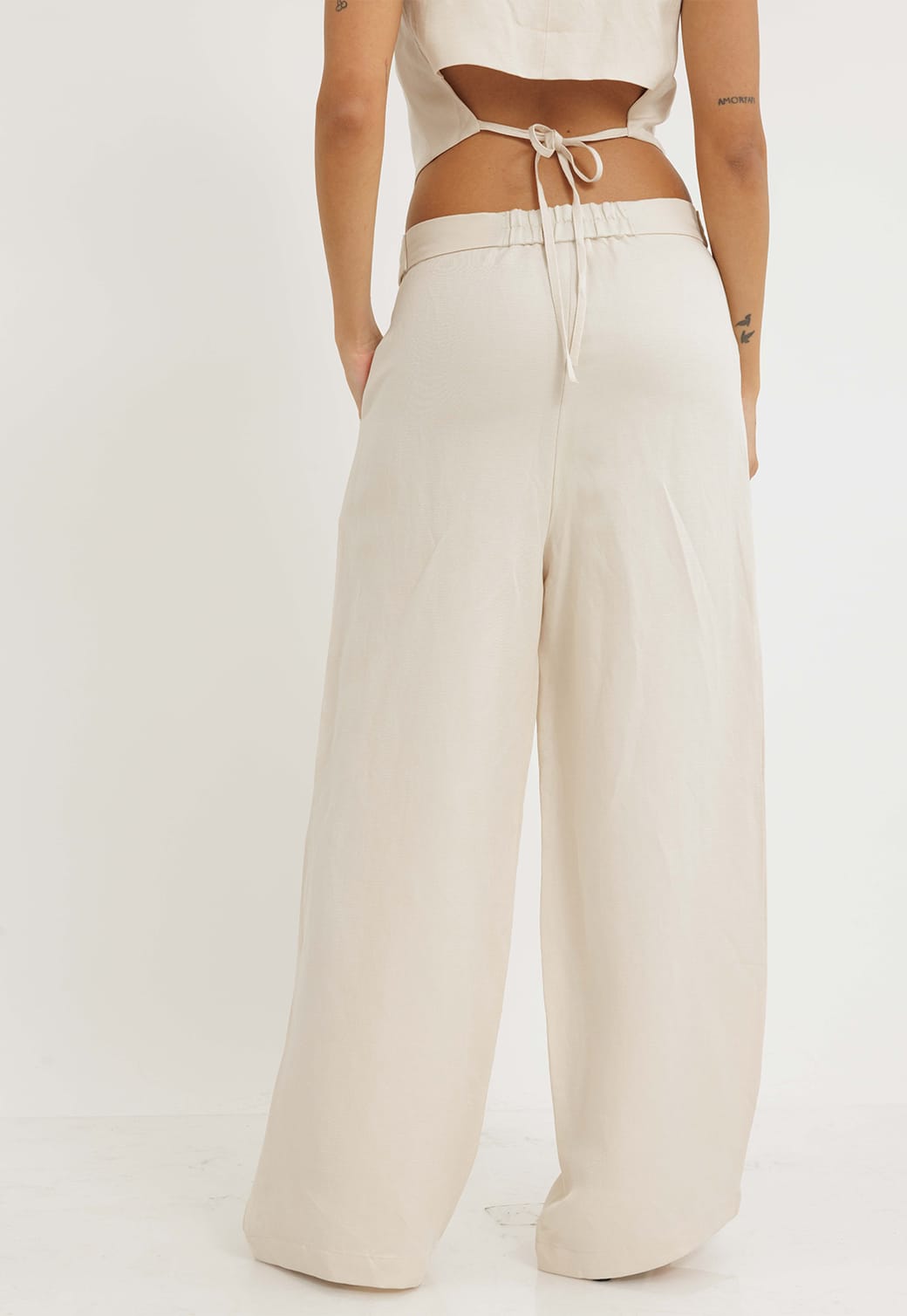 מכנס פשתן רחב – תמונה 4