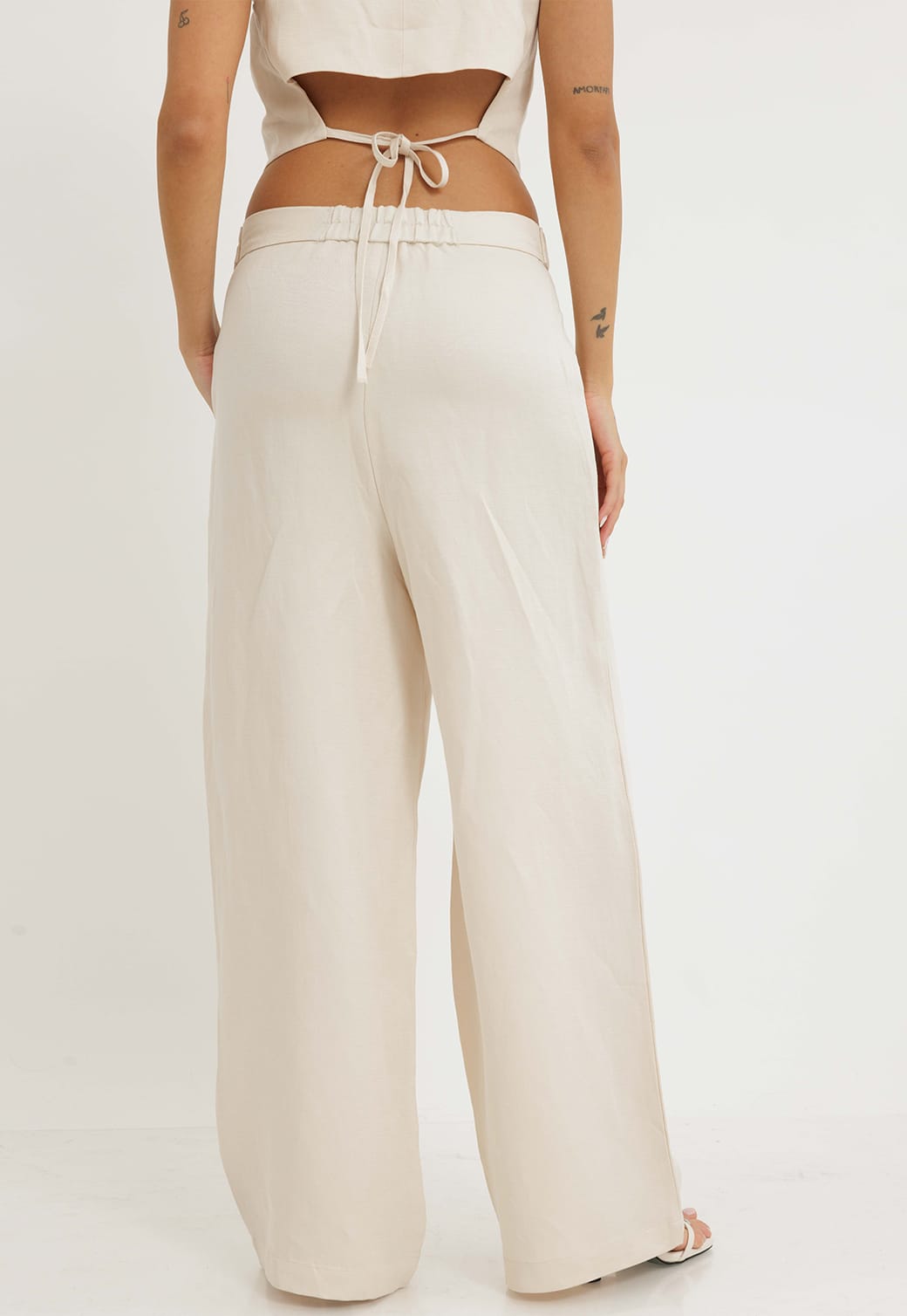 מכנס פשתן רחב – תמונה 2