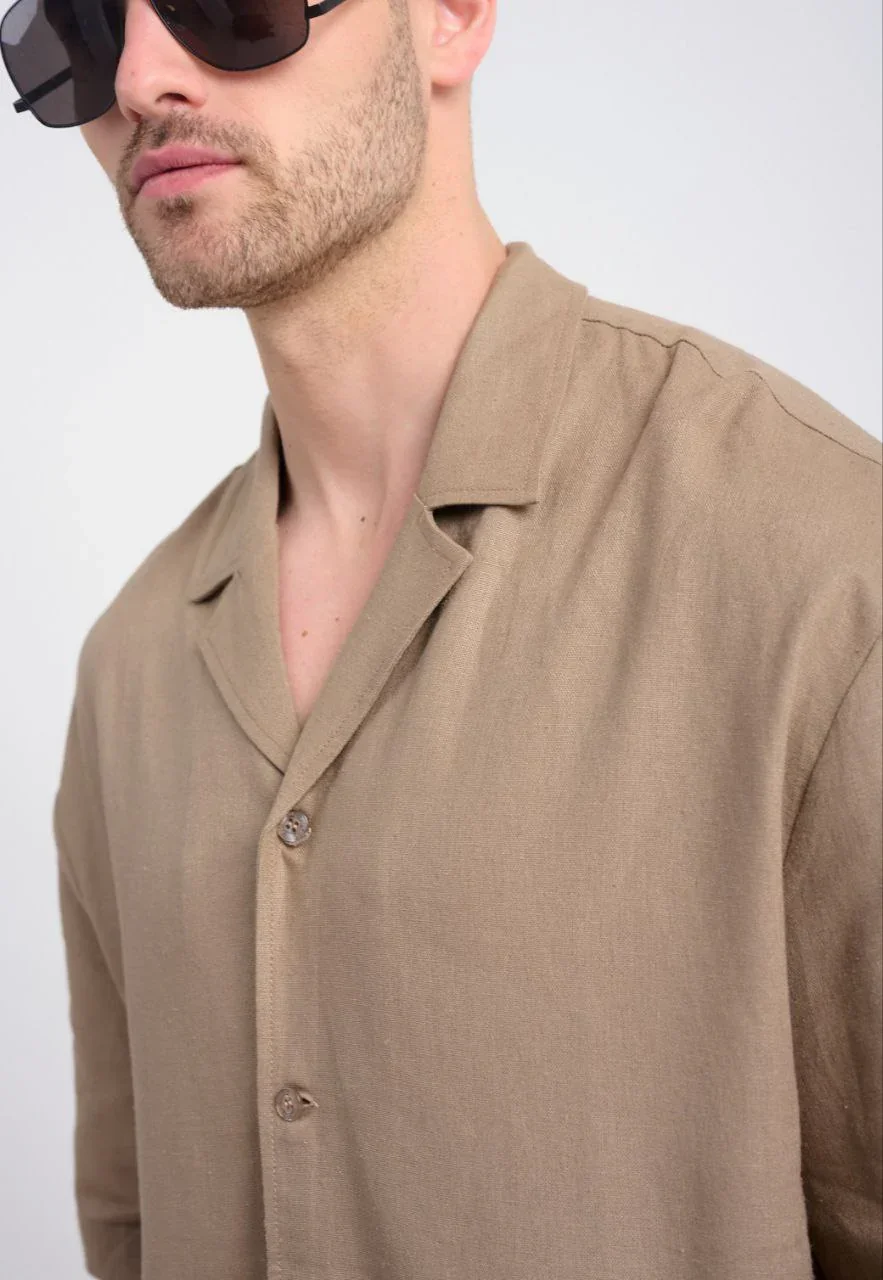 חולצת פשתן מכופתרת – תמונה 6