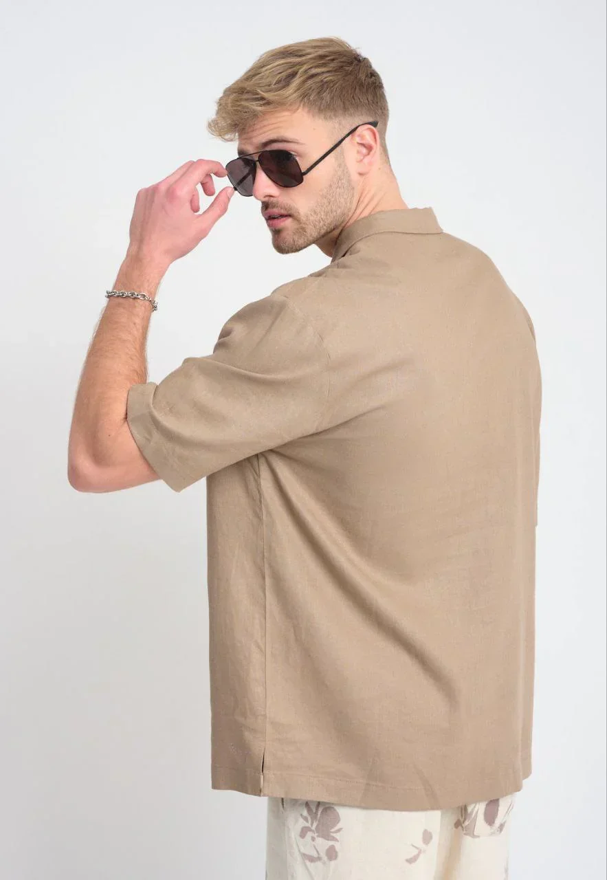 חולצת פשתן מכופתרת – תמונה 5